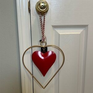 Metal Hanging Heart Decor